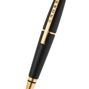 Edge? Matte Black Lacquer with Gold PVD Appointments Selectip? Rollerball Pen