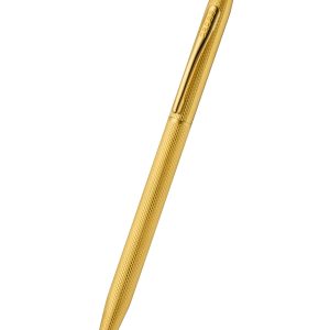 Classic Century? 23KT Gold Plated Engraved Diamond Pattern Ballpoint Pen
