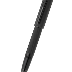 Peerless? Polished Black PVD Engraved Diamond Pattern with Black PVD Appointments and Swarovski Crystal?Rollerball Pen