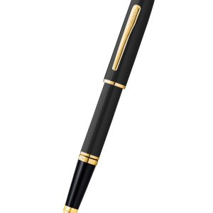 Coventry Black Lacquer with Gold Appointments Rollerball Pen