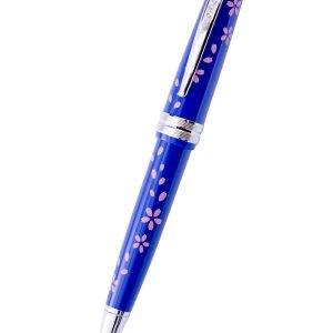 Bailey Light? Cherry Blossom Glossy Blue Resin Ballpoint Pen