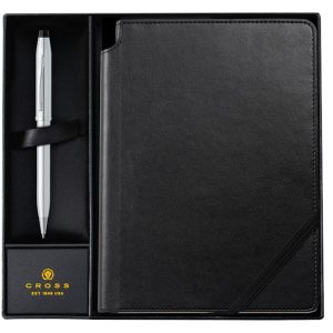 Century? II Lustrous Chrome Ballpoint with Classic Black Journal Gift Set