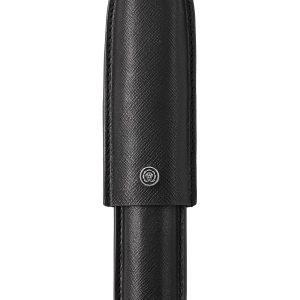 Classic Black Leather Cigar Style Single Pen Case