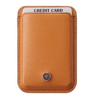 Mocha Leather Magnetic Card Holder