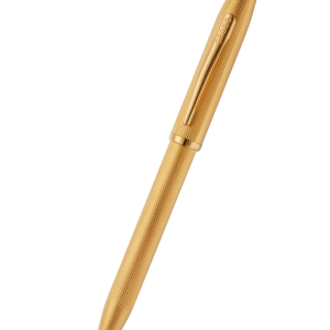 Century? II Polished 23KT Gold-plated Engraved Diamond Pattern Ballpoint Pen