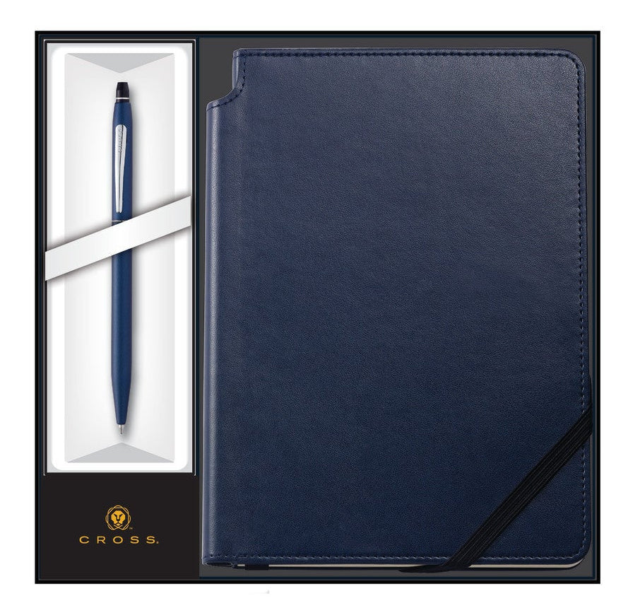 Click? Midnight Blue Ballpoint Pen with Midnight Blue Journal Gift Set