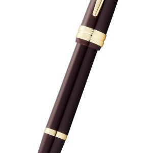 Bailey Light? Polished Burgundy Resin and Gold Tone Rollerball Pen