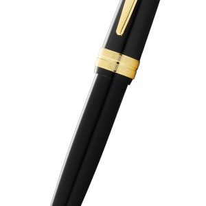 Bailey Light? Polished Black Resin and Gold Tone Ballpoint Pen