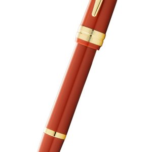 Bailey Light? Polished Amber Resin and Gold Tone Extra Fine Nib Fountain Pen