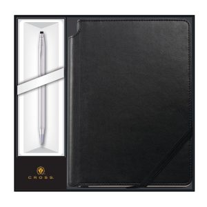 Classic Century? Lustrous Chrome Ballpoint with Classic Black Journal Gift Set