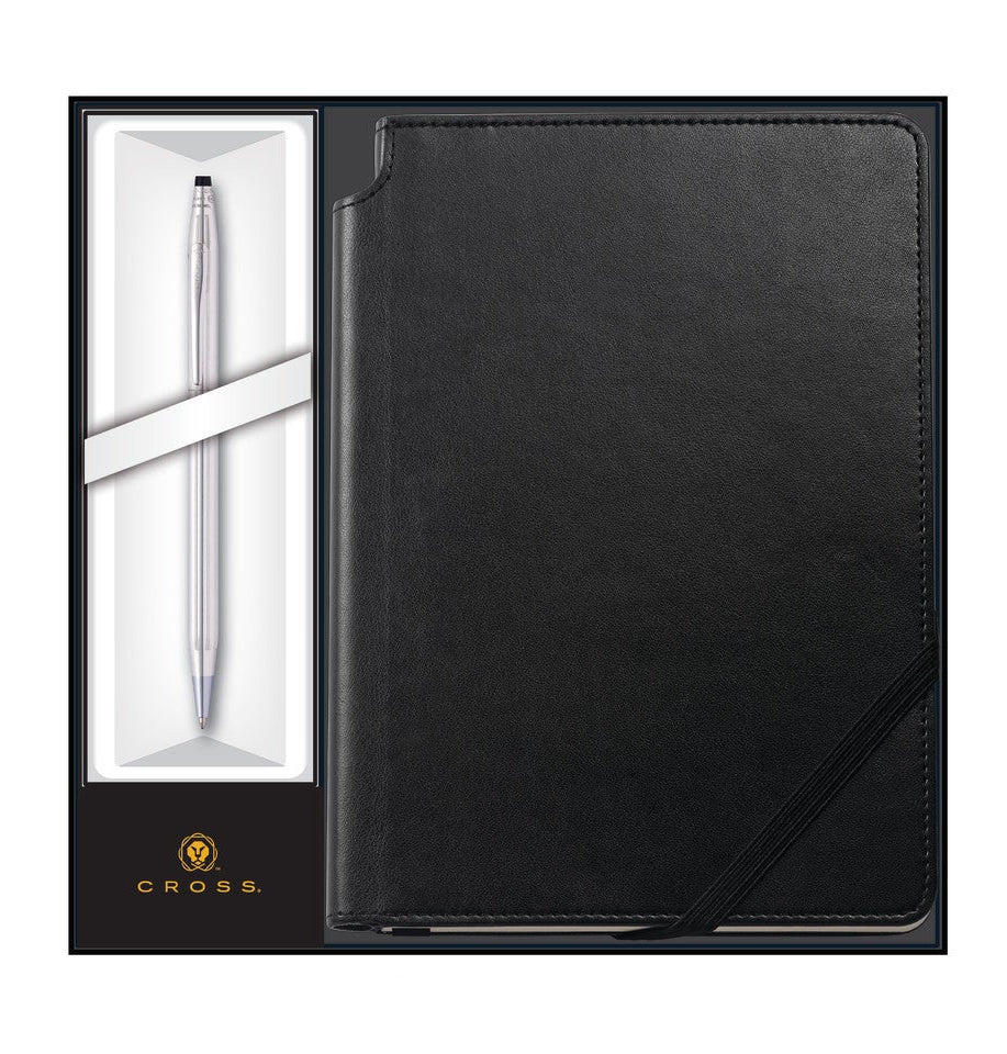 Classic Century? Lustrous Chrome Ballpoint with Classic Black Journal Gift Set