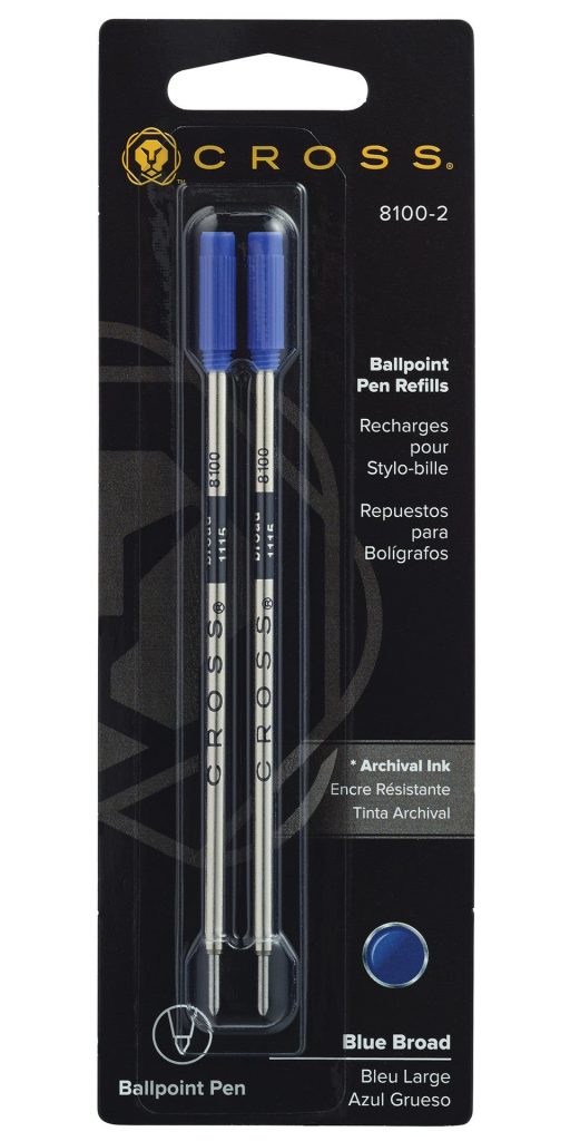 Ballpoint Pen Refill - Blue - Broad - Dual Pack
