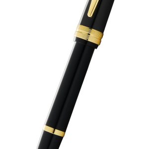Bailey Light? Polished Black Resin and Gold Tone Fine Nib Fountain Pen