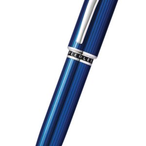 Peerless??Translucent Quartz Blue Engraved Lacquer with Platinum Plated Appointments Ballpoint Pen