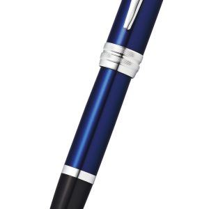 Bailey? Blue Lacquer Stainless Steel Medium Nib Fountain Pen