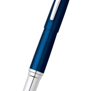 ATX® Translucent Blue Lacquer Stainless Steel Fine Nib Fountain Pen