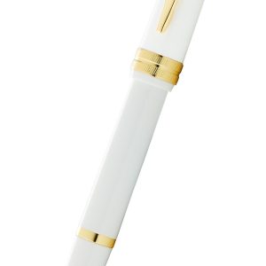 Bailey Light? Polished White Resin and Gold Tone Rollerball Pen