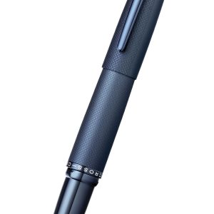 ATX® Sandblasted Dark Blue Stainless Steel Fine Nib Fountain Pen