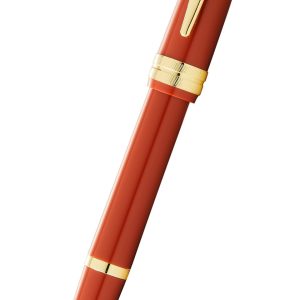 Bailey Light? Polished Amber Resin and Gold Tone Rollerball Pen